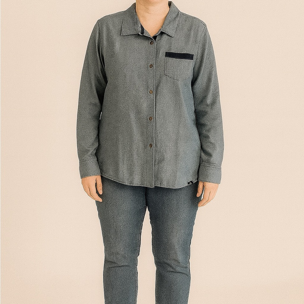 The North Face Size Medium Button Down Shirt.